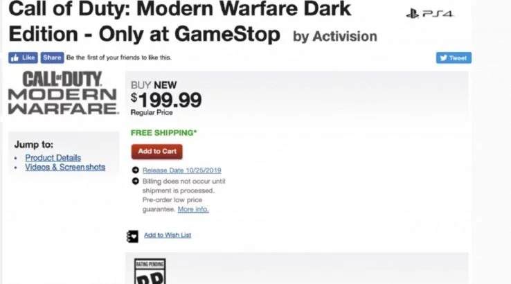 call of duty dark edition price