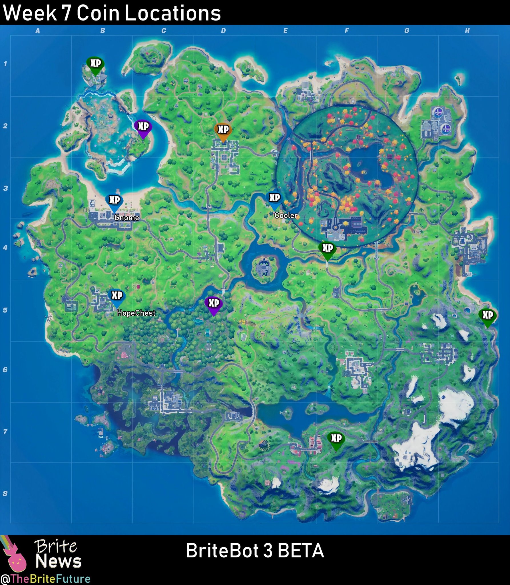 All Fortnite Chapter 2 Season 4 Week 7 XP Coin Locations ...